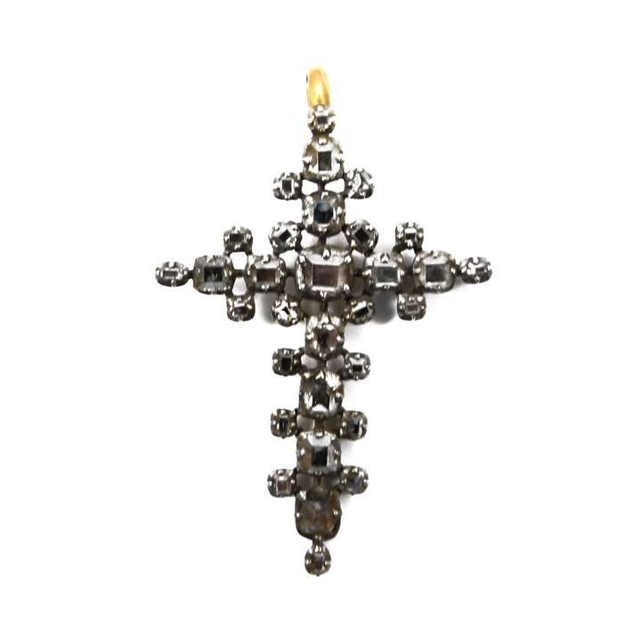 18th century table cut diamond cross pendant, Iberian